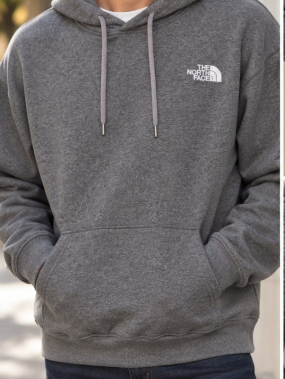 The North Face Evolution Vintage Hoodie Men’s M Gray Oversized Pullover